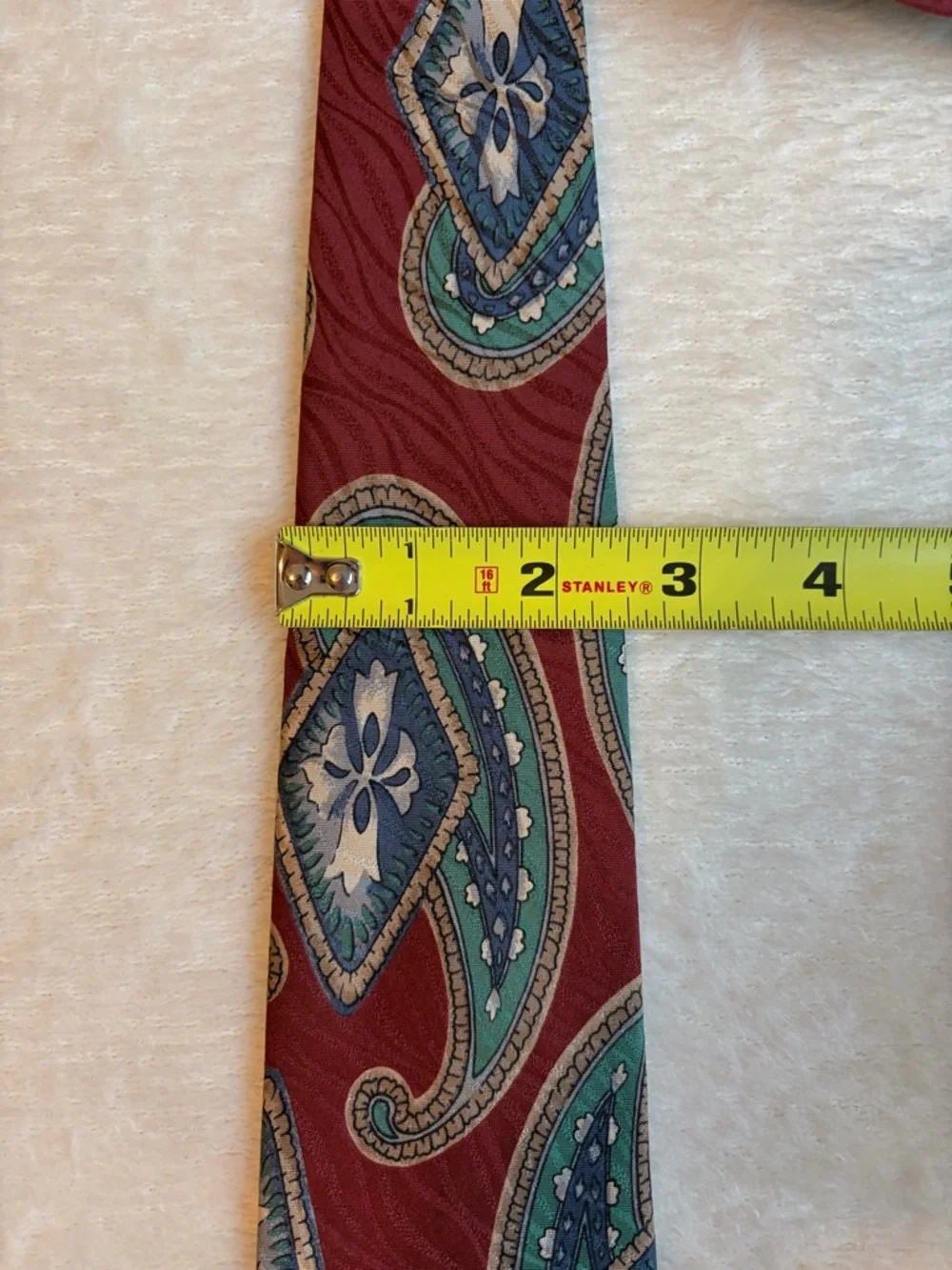 Liberty of‎ London Men's Paisley Red Blue Green Beige 100% Silk Classic Tie